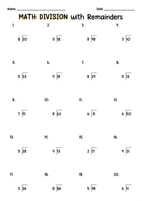12 Best Images Of Fourth Grade Worksheets Division With Remainder E98