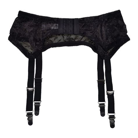 tvrtyle women s mysterious sexy black 4 vintage metal clips garter belts for stockings