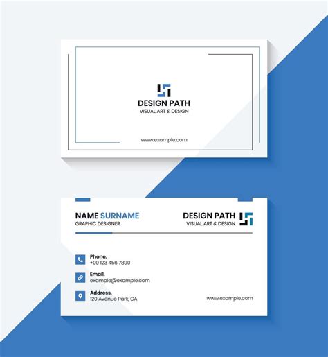 Simple Business Card Template Design 8610433 Vector Art At Vecteezy