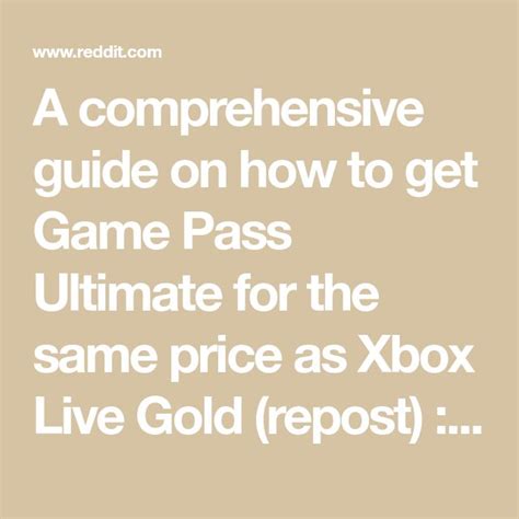 A Comprehensive Guide On How To Get Game Pass Ultimate For The Same