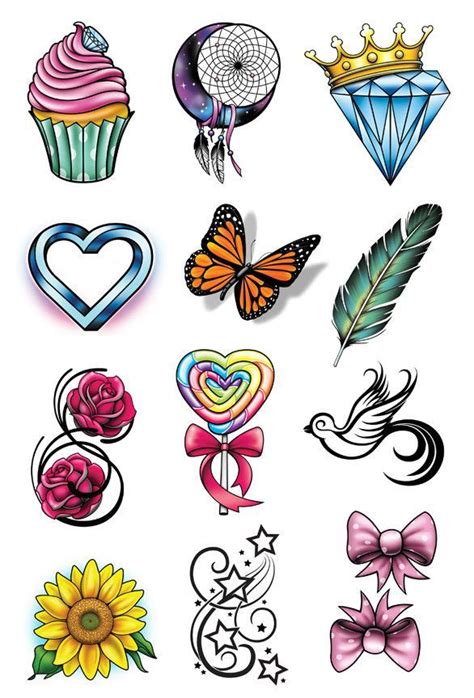 Kids Party Favors Just 4 Girls Temporary Tattoos Girls Temporary