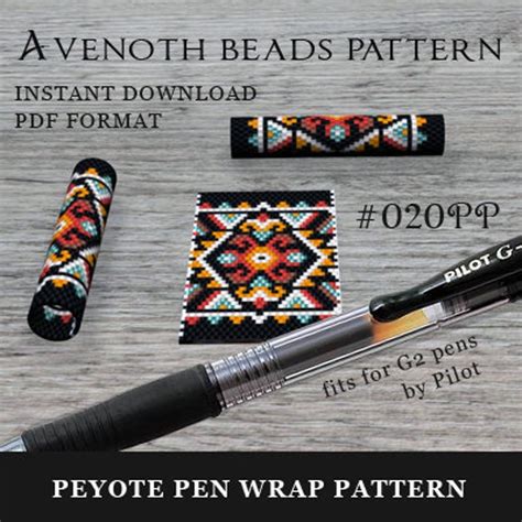Peyote Pen Cover Patterns Pattern For G2 Pen By Pilot Pen Etsy