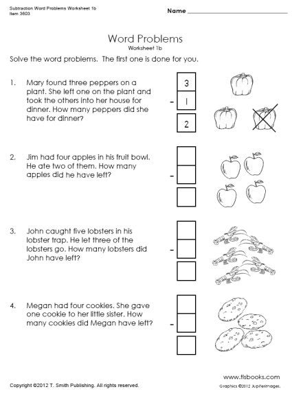 Mixed addition and subtraction word problem worksheets. 12 Best Images of 1st Grade Subtraction Word Problems ...