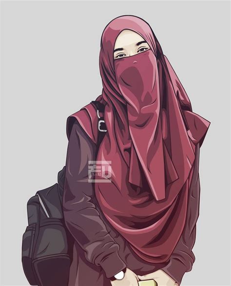 Vector Hijab Niqab Cartoon Girl Images Cartoon Pics Girls Cartoon Art Cute Cartoon Niqab Riset