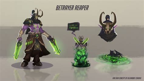 artstation demon hunter reaper skin concept alexandre coadou reaper skins overwatch hero