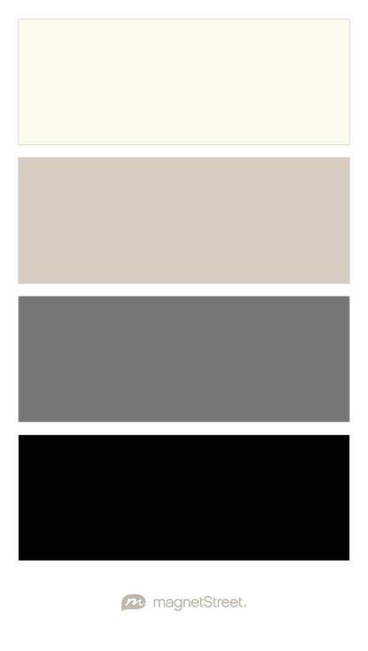 Ivory Champagnegreige Charcoal And Black Wedding Color Palette