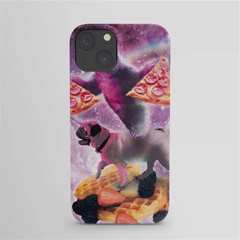 Space Pizza Sloth On Pug Unicorn On Waffles Iphone Case By Random Galaxy Society6