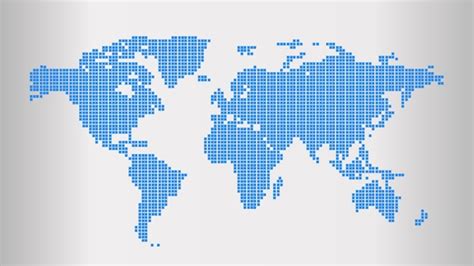 Premium Vector Blue Dotted World Map