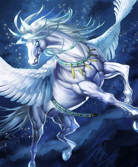 Card Pegasus Fantasy Creatures Art Creature Art Fantasy Creatures