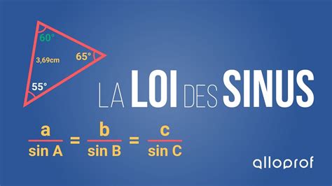 La loi des sinus Mathématiques Alloprof YouTube