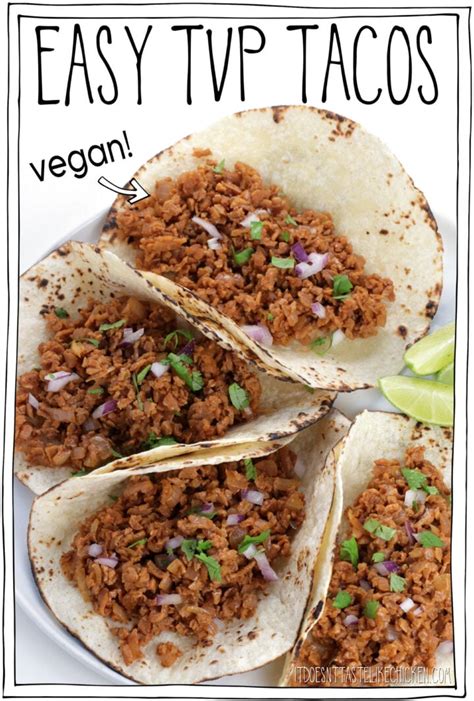 Easy Tvp Tacos Vegan Vegan Grabs
