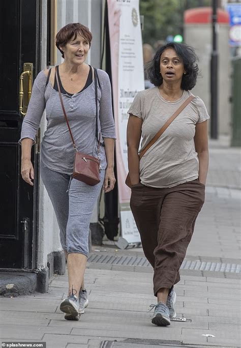 Killing Eves Fiona Shaw Goes For Stroll With Wife Sonali Deraniyagala