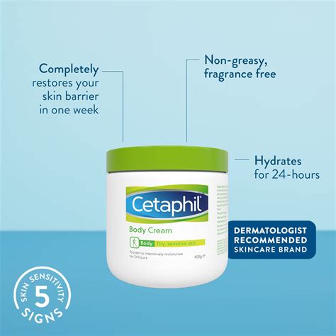 Cetaphil Body Cream Moisturiser For Dry And Sensitive Skin Intensive