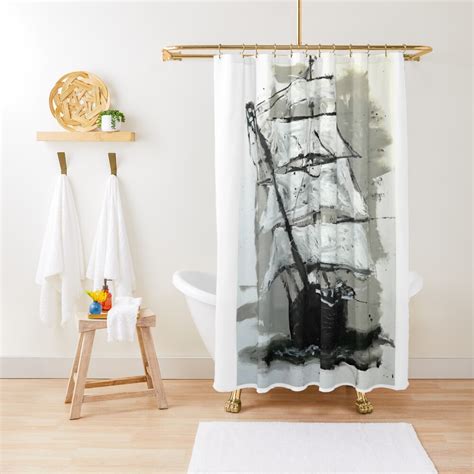 Tall Ship Shower Curtain For Sale By Livelocalartist Redbubble