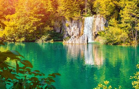 Waterfall In Plitvice Stock Photo Image Of Color Waterfall 38190372