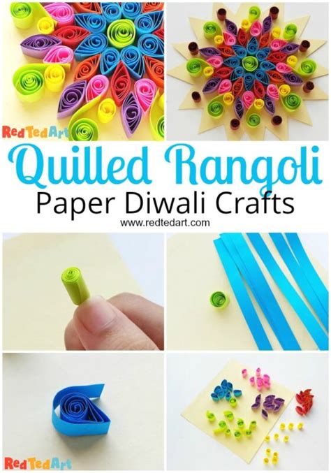 Paper Quilled Rangoli Pattern For Diwali With Kids