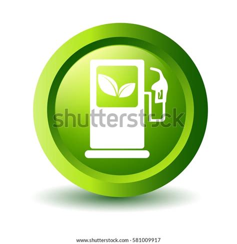 Vector Green Gas Station Label Stock Vector Royalty Free 581009917