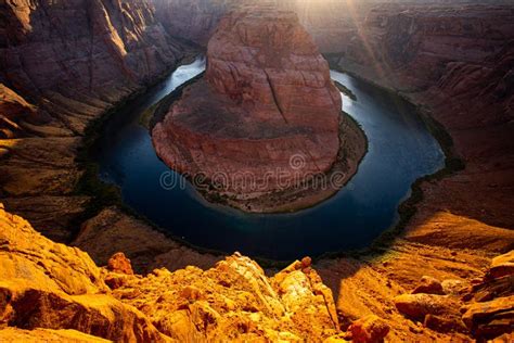 Landscape At Horseshoe Bend In Grand Canyon National Park Panoramic