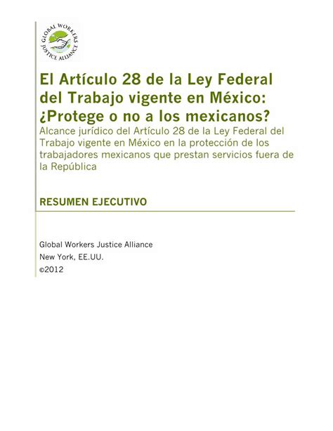 PDF El Artículo de la Ley Federal del Trabajo vigente en globalworkers org sites default