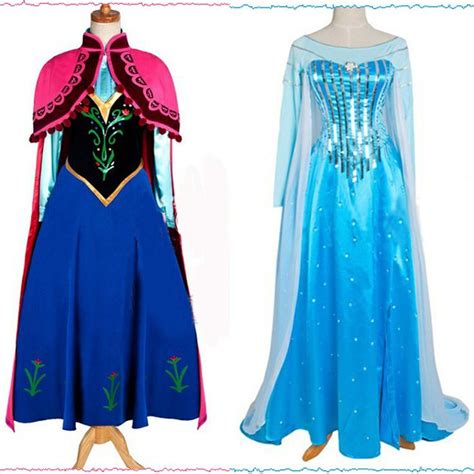 Anna And Elsa From Frozen Inspired Princess Outfits Elsa Dress Frozen Elsa Dress