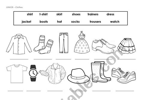 Clothes Vocabulary Esl Worksheet By St3lla1990