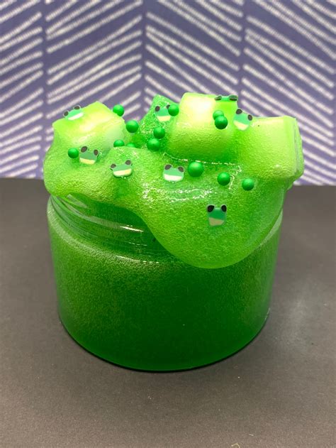Jelly Cube Slime Frog Pond Green Scented Jelly Cube Slime Etsy