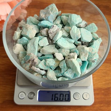 Rough Amazonite Chips Choose Quantity Raw Blue Green Crystal Etsy Uk