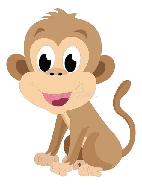 Baby Monkey Illustration Stock Vector Illustration Of Furry 25968082