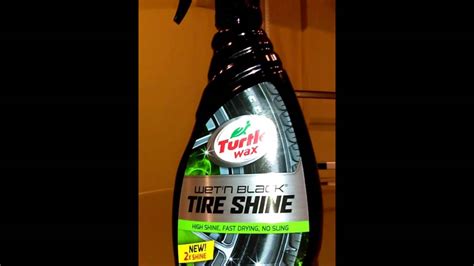 Turtle Wax Wet Black Tire Shine Review Youtube