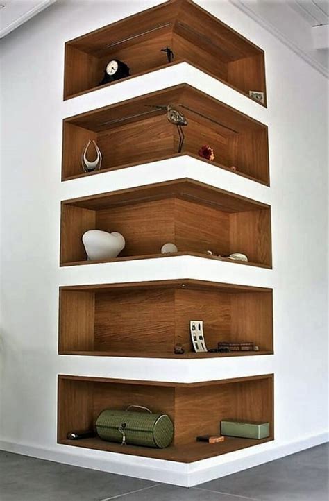 Bookshelves & book cases for libraries and living rooms. 25+ Creatively Unique DIY Corner Shelves for Living Room ...
