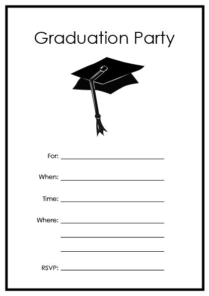 A ceremony program that includes fun illustrations and a brief. Free Printable Graduation Invitations | Graduation party ...
