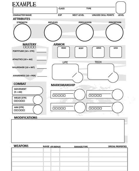 Custom Roleplaying Sheets For Your Own Game Personalized Etsy