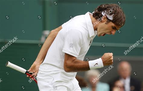 Roger Federer Switzerlands Roger Federer Yells Editorial Stock Photo