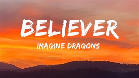 Believer Letra Lyrics Imagine Dragons Youtube