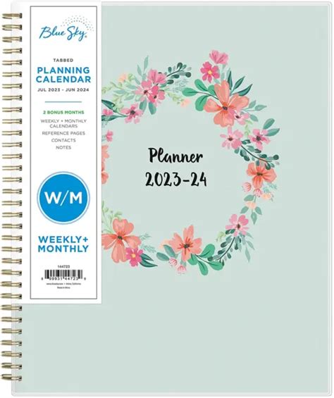 Blue Sky 2023 2024 Academic Year Weekly And Monthly Planner 85 X 11