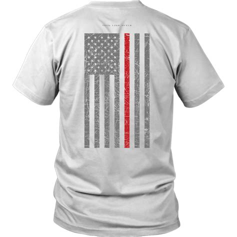 Firefighter Thin Red Line Usa Flag Shirt Thin Line Style