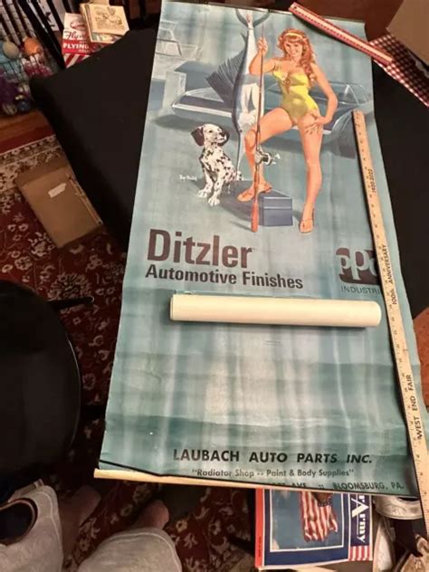 Vintage Bathing Suit Model 1971 Ditzler Automotive Finishes Calendar 157 50 Picclick