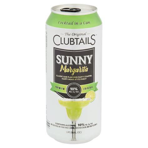 The Original Clubtails Cocktail In A Can Sunny Margarita 16 Fl Oz
