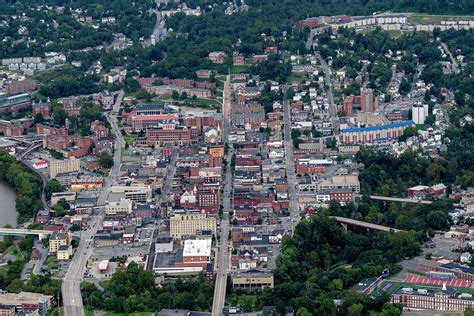 Aerial Of Downtown Morgantown Showing High Street Photograph By Dan