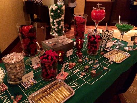 Dice stacking centerpiece $5.85 per package. Casino Candy Buffet | Casino theme party decorations ...