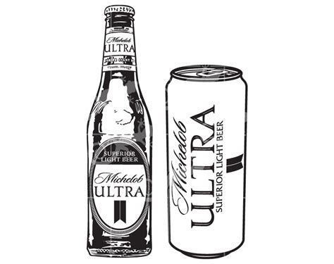 Michelob Ultra Beer Bottle And Can Svg Cut File