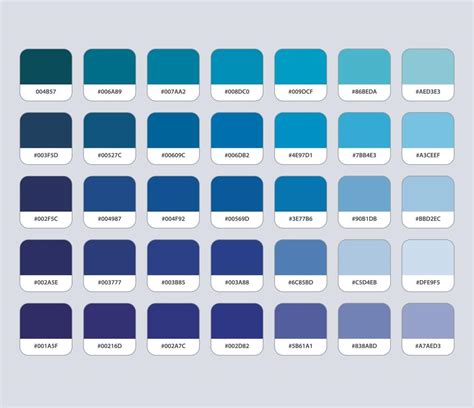 Paleta De Color Azul Con Hex 2681486 Vector En Vecteezy