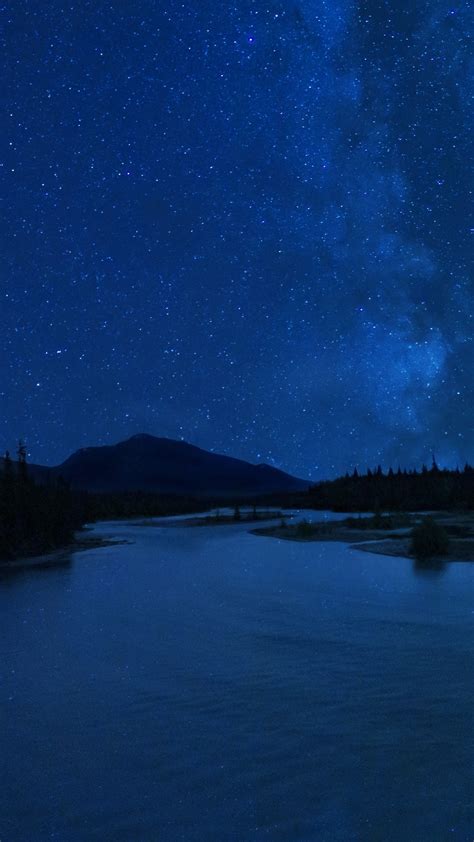 1080x1920 Milky Way Stars Reflection Summer Outdoors Night 5k Iphone 7
