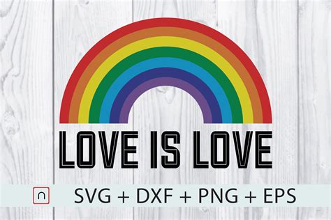 Love Is Lovegay Pridelgbt Rainbow Svg By Novalia Thehungryjpeg