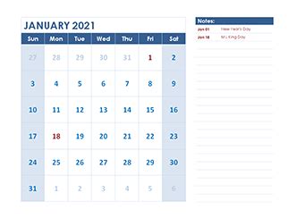 Optionally with marked federal holidays and major observances. 2021 Calendar Templates - Download Printable templates with holidays