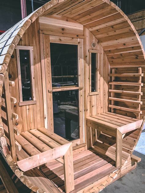 Traditional Outdoor Country Living Barrel Sauna By