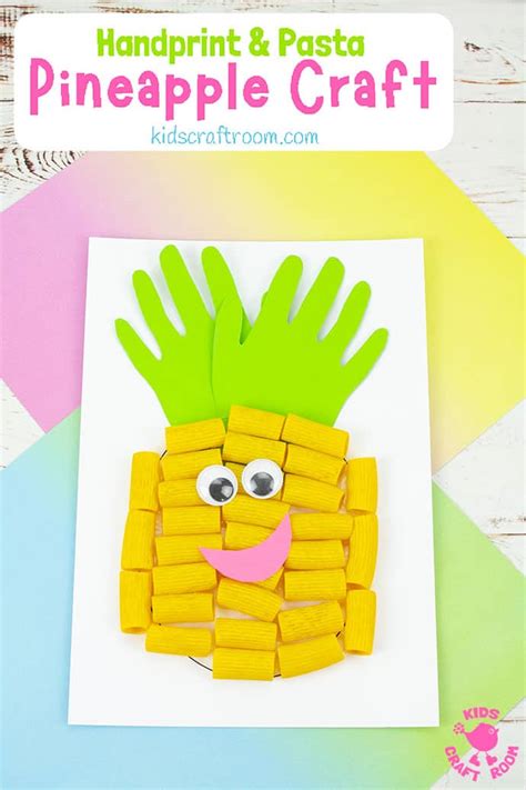 Pasta And Handprint Pineapple Craft Kids Craft Room