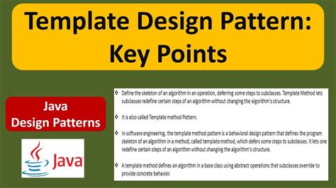 Template Design Pattern Or Template Method Design Pattern Keypoints