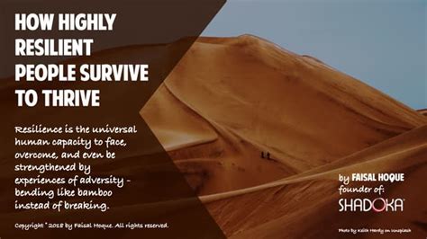 How Highly Resilient People Survive To Thrive Ppt
