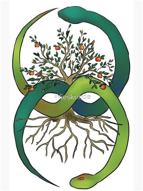 Ouroboros Tree Of Life Poster By Wieskunde Redbubble